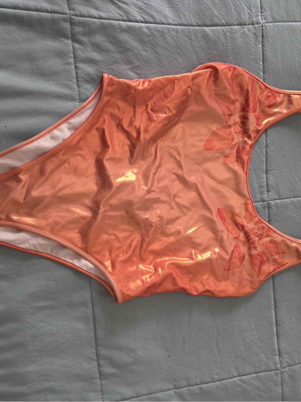 Metallic Orange One-Piece Swimsuit – Brand New, Never Worn